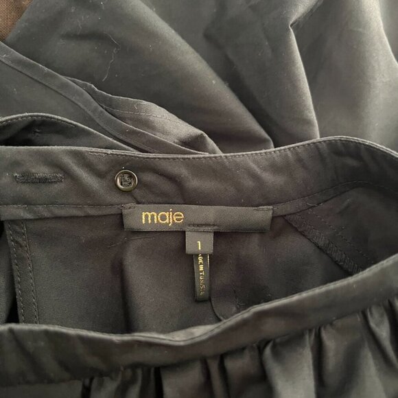 Maje cotton tie back cotton blouse size 1 - Picture 7 of 8